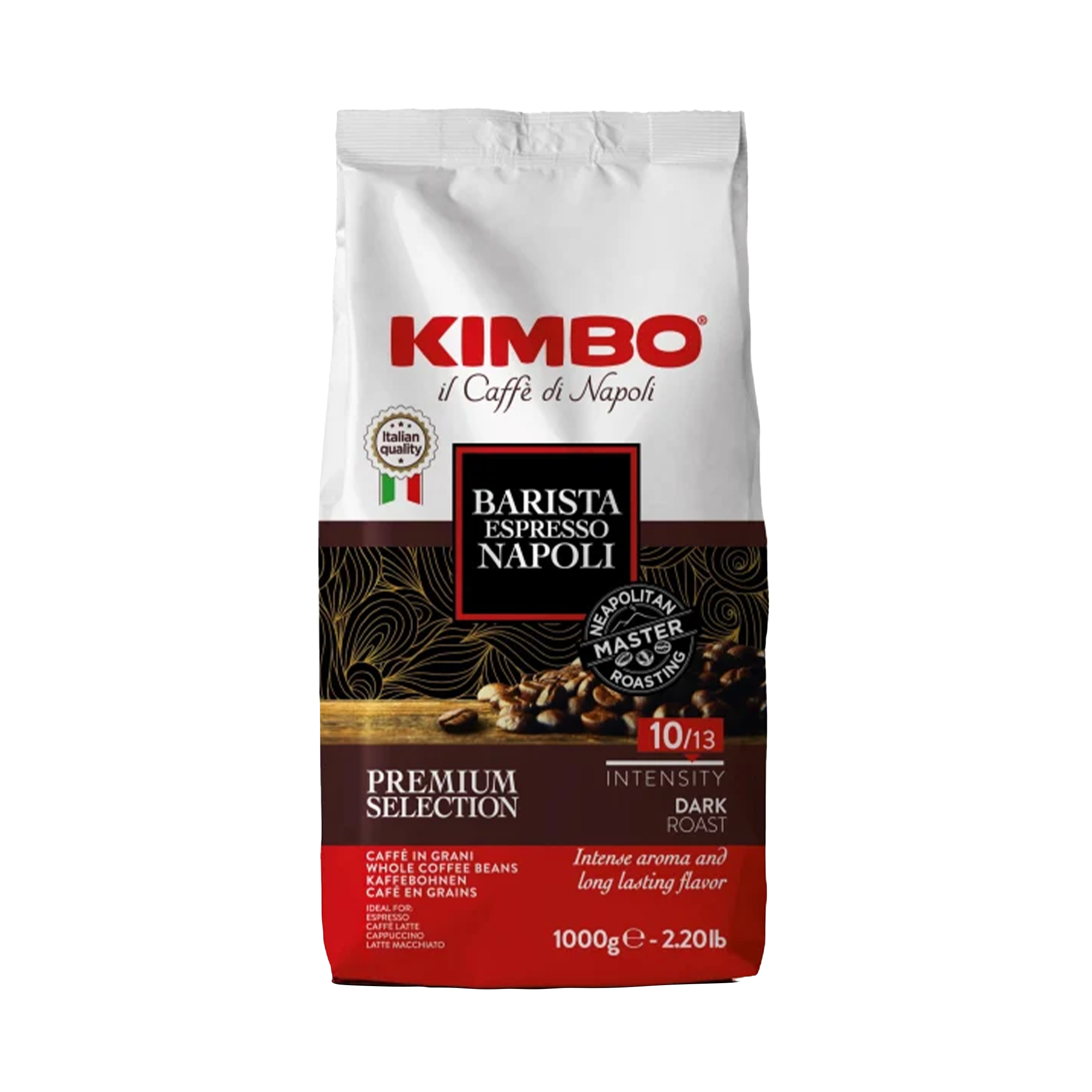 KIMBO - Napoli Whole Bean Coffee - Dark Roast with Floral and