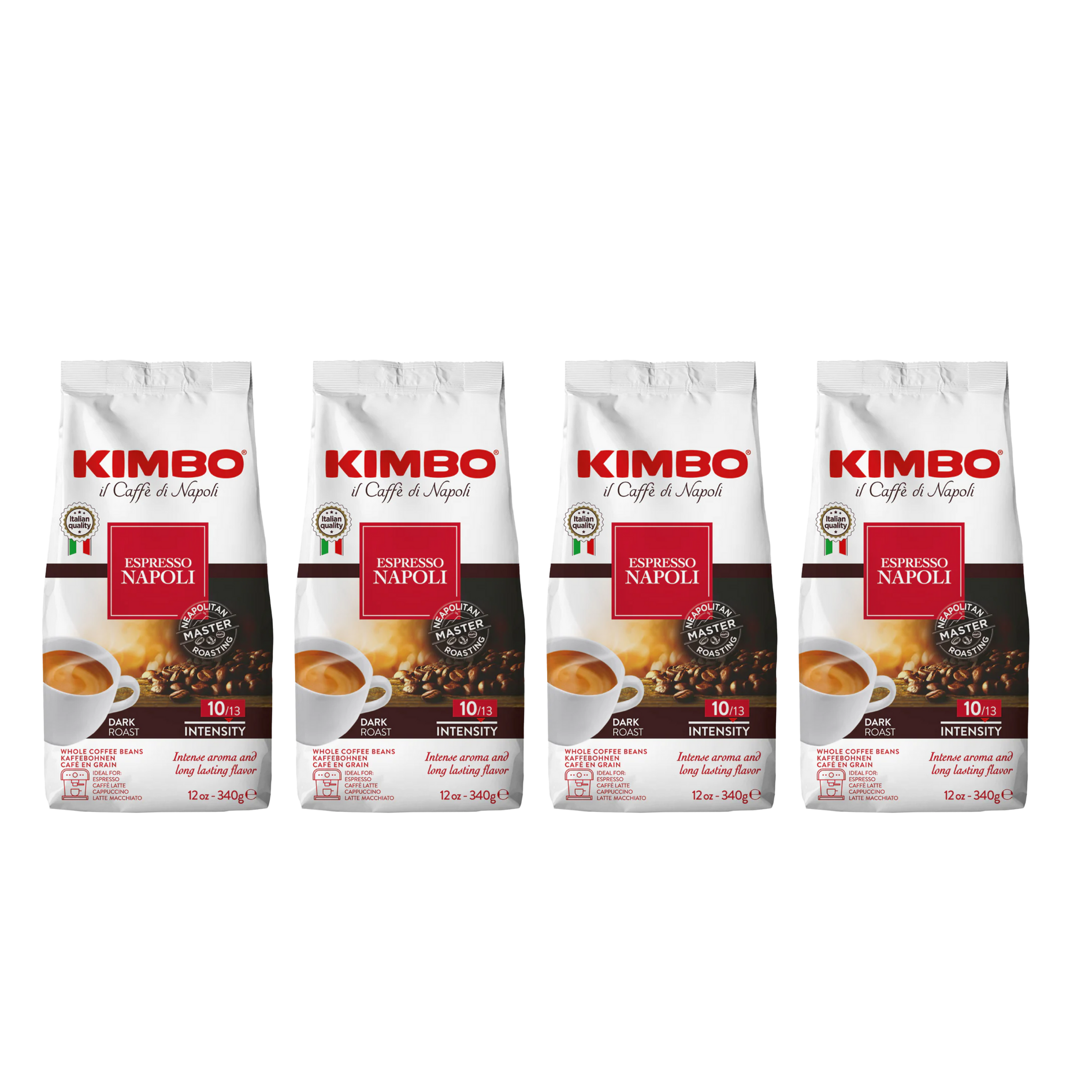 KIMBO - Napoli Whole Bean Coffee 12oz Bag - 4 Packs – Kimbo Coffee USA