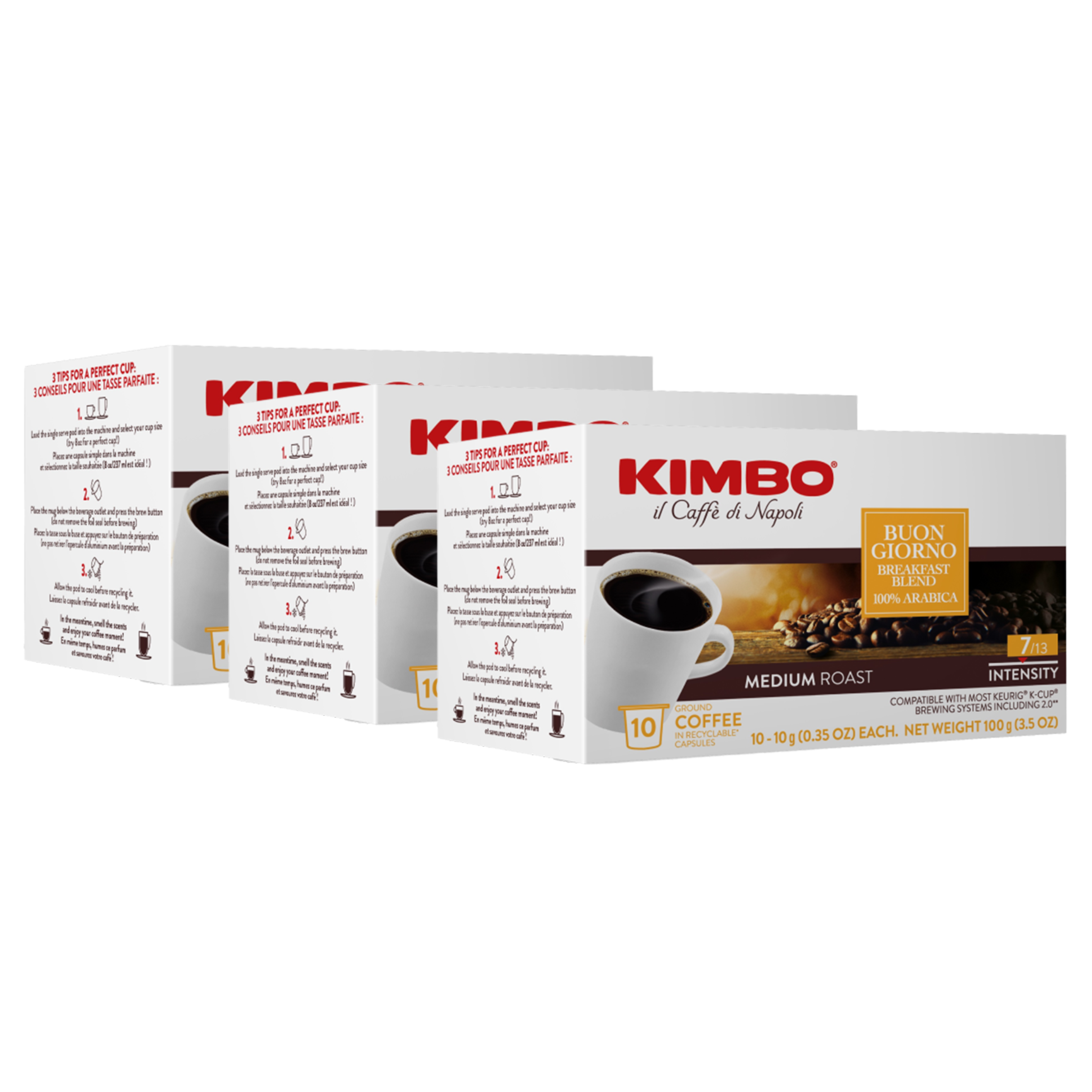 KIMBO - Buongiorno Trio K-Cups Bundle – Medium Roast Arabica