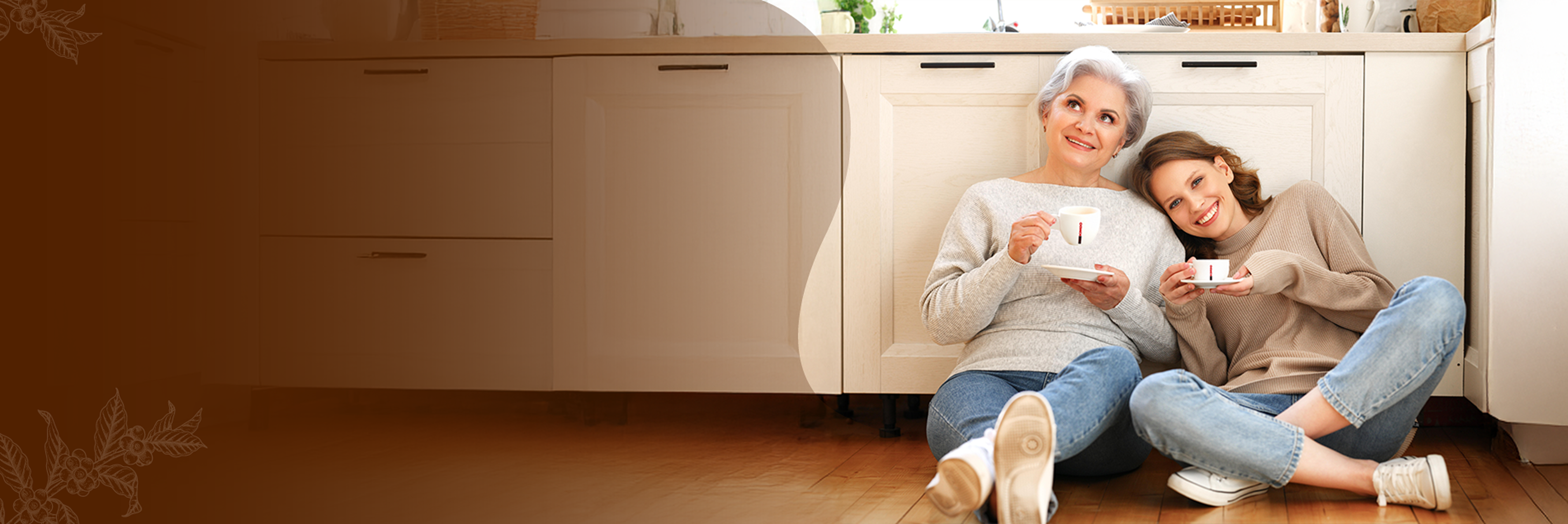 a woman sitting on the floor